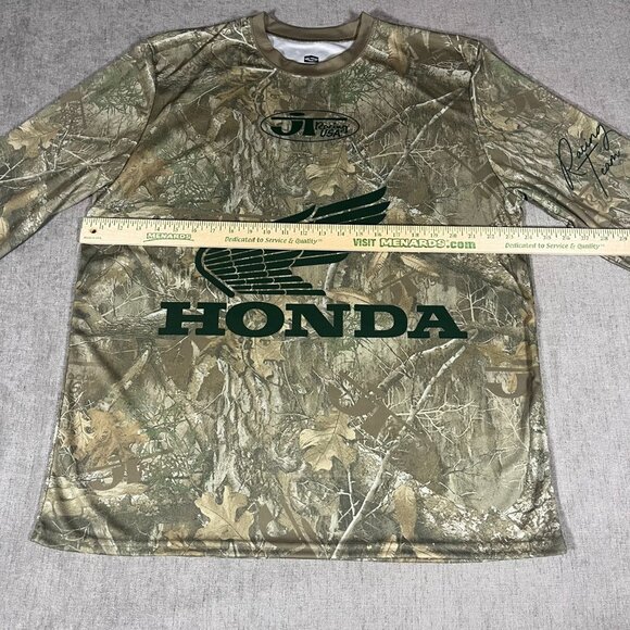 Honda JT Racing Long Sleeve Shirt Men Size XL Jersey Oak Camo Green/Tan NEW - Picture 5 of 9